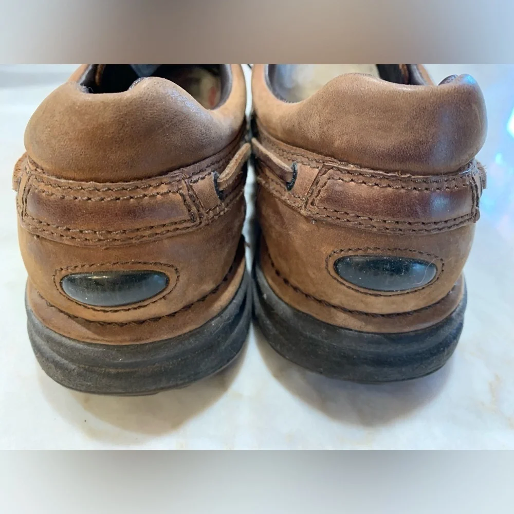 Rockport Brown Leather Lace Up Boat Shoes Sz 10